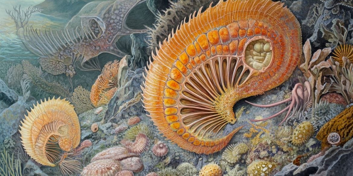 This shows ancient marine life.