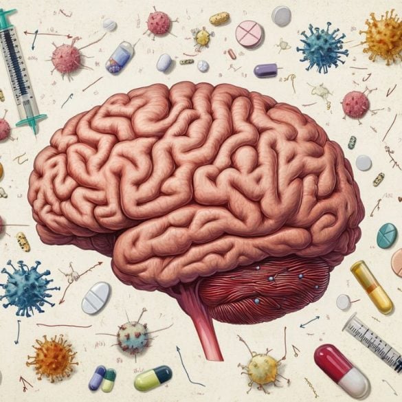 This shows a brain and pills.