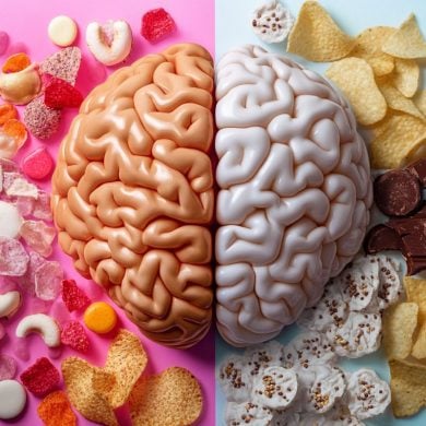 This shows a brain and food.