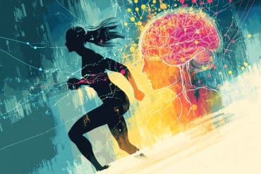 This shows a person running and a brain.