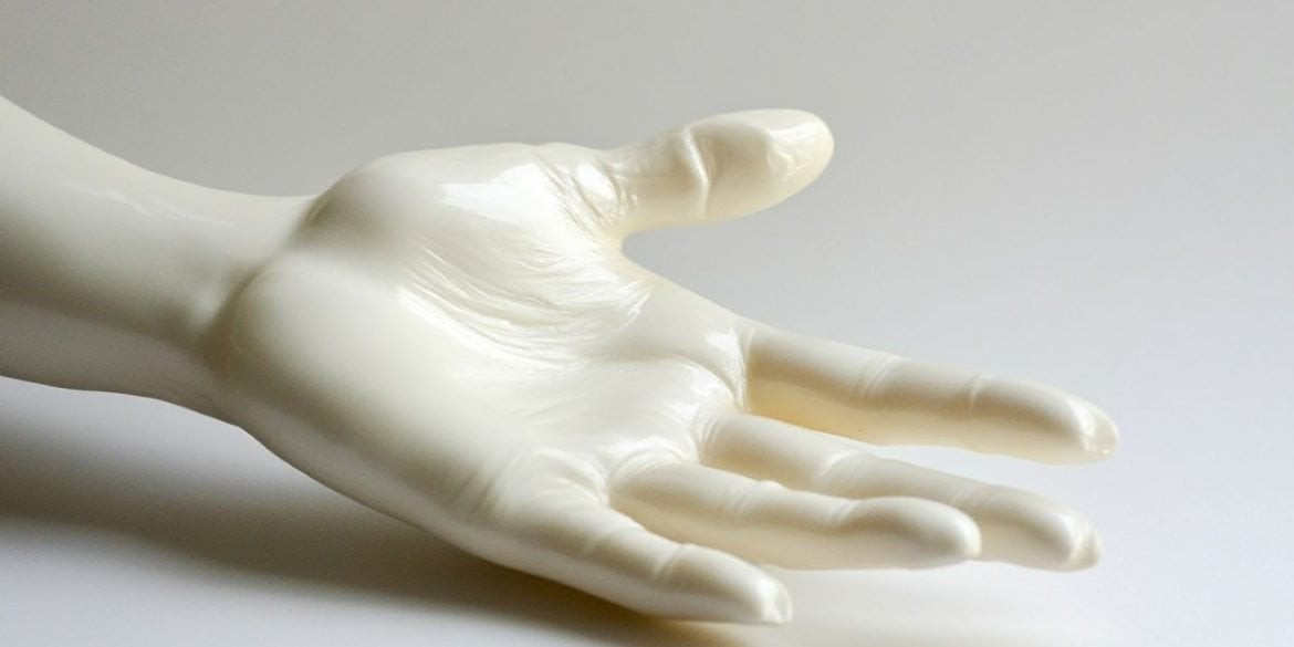 This shows a rubber hand.