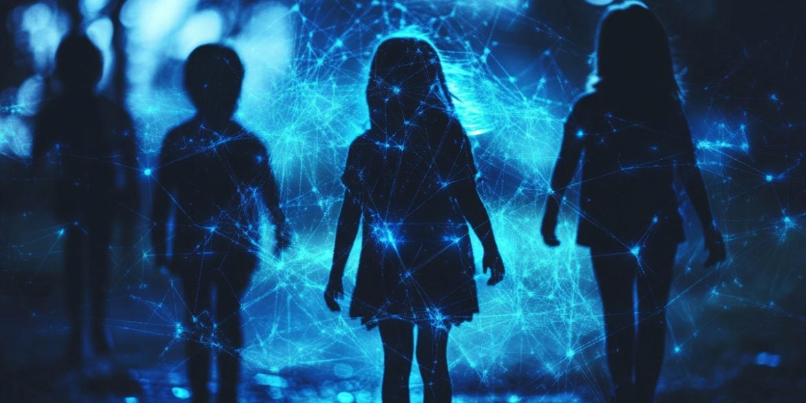This shows the outline of children.