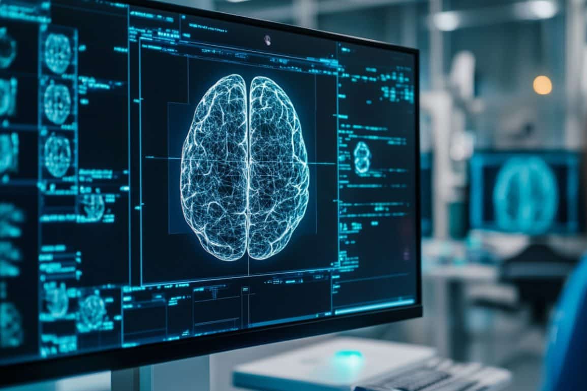This shows a brain scan.