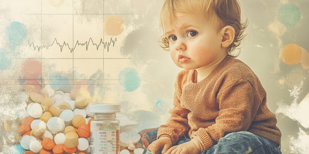 This shows a toddler and antibiotics.