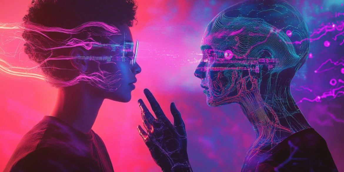 This shows a person and an avatar.