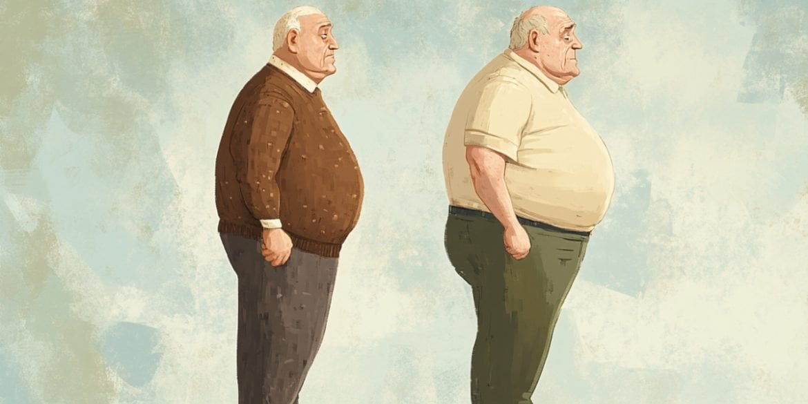 This shows two overweight men.