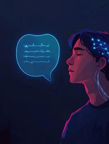This shows a person, a brain, and speech bubble.