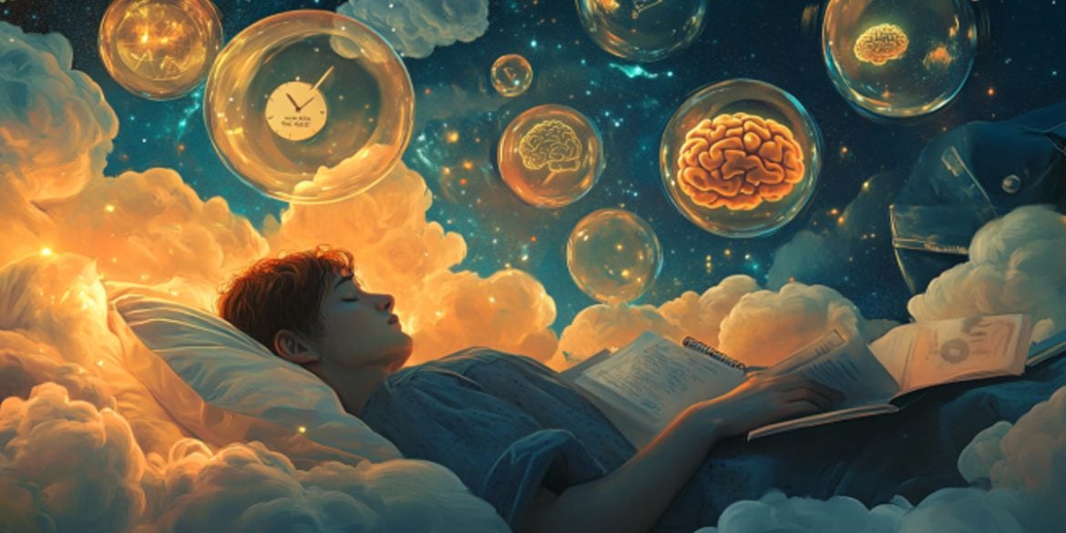 This shows a person sleeping.