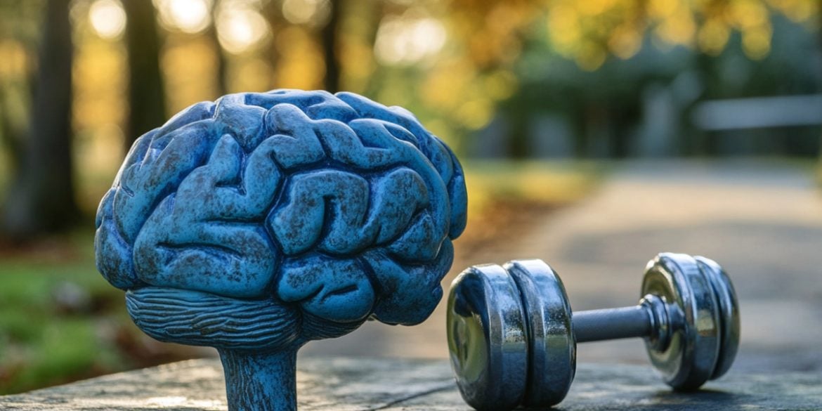 This shows a brain and weights.