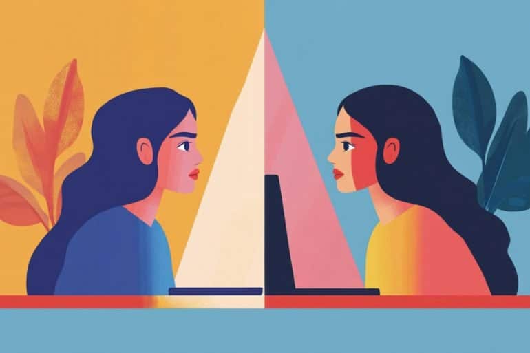 This shows two women.