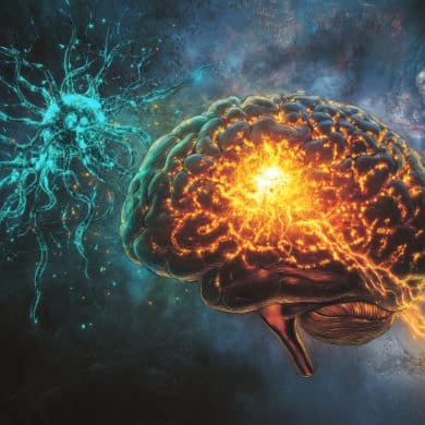 This shows a brain.