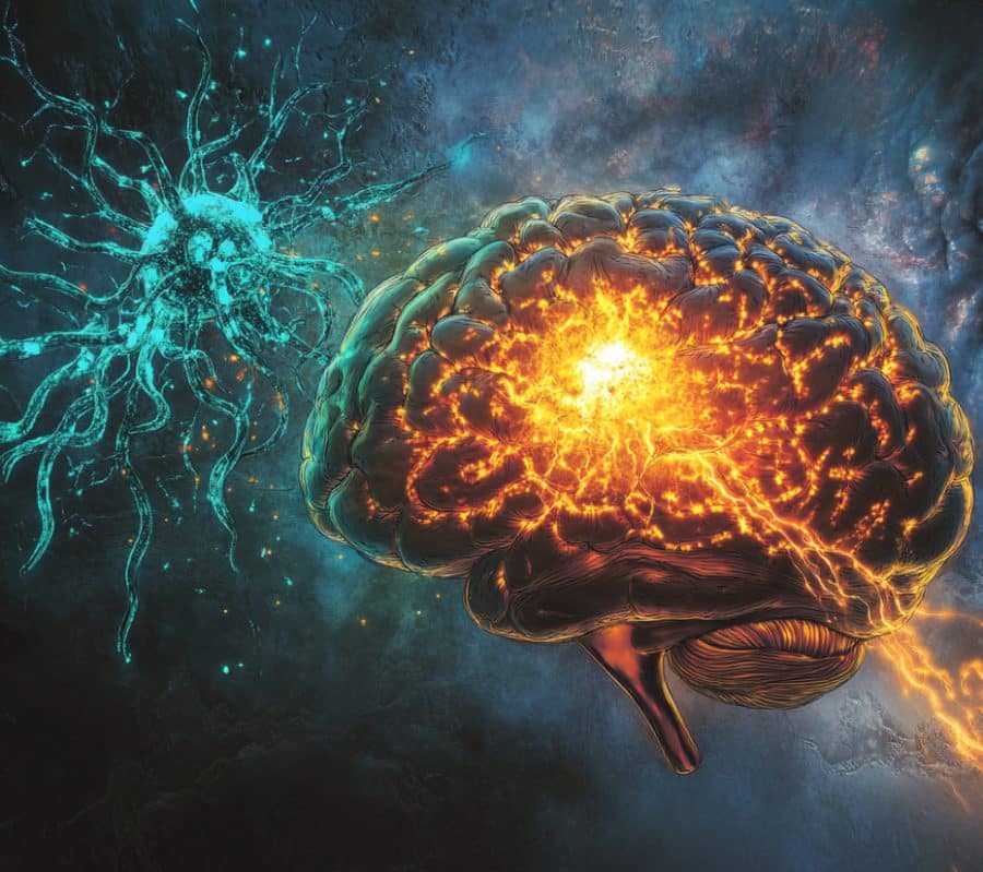 This shows a brain.