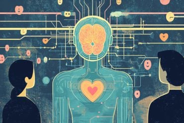 This shows a robot with a brain and heart.