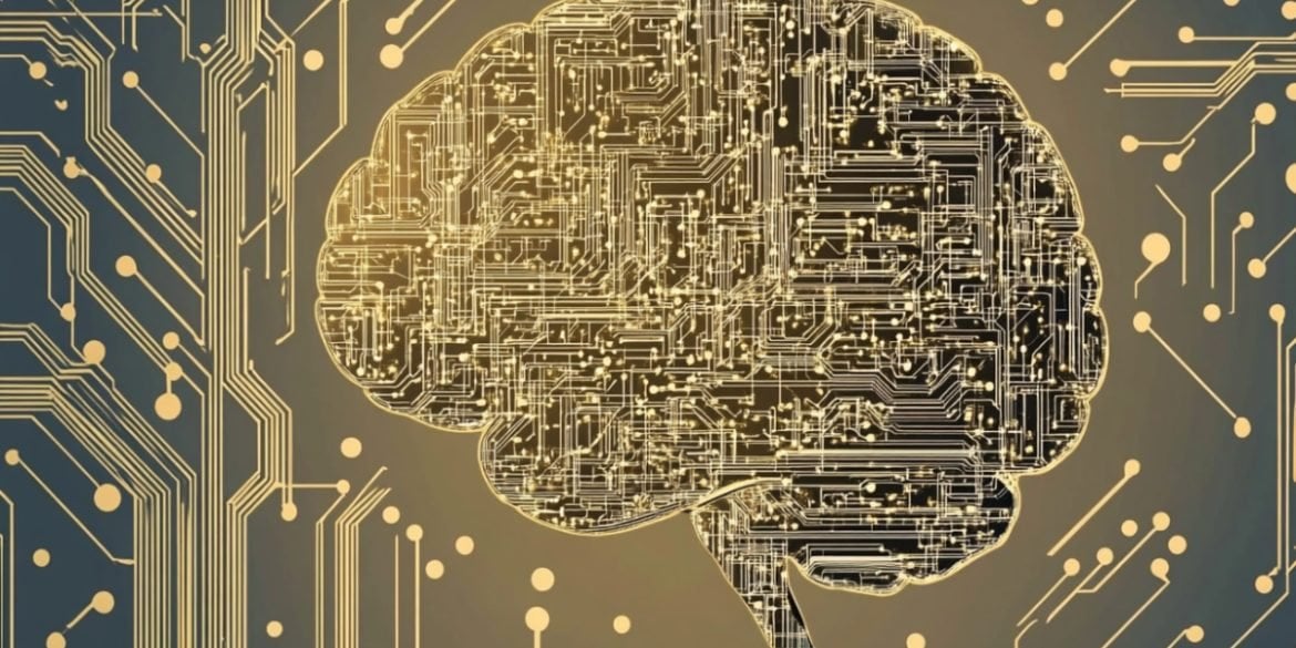 This shows a brain made of computer chips.