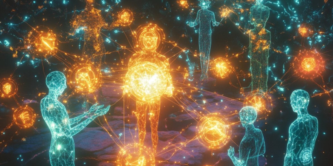 This shows AI avatars in a group.