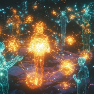 This shows AI avatars in a group.