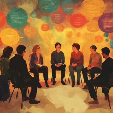 This shows a group of people,