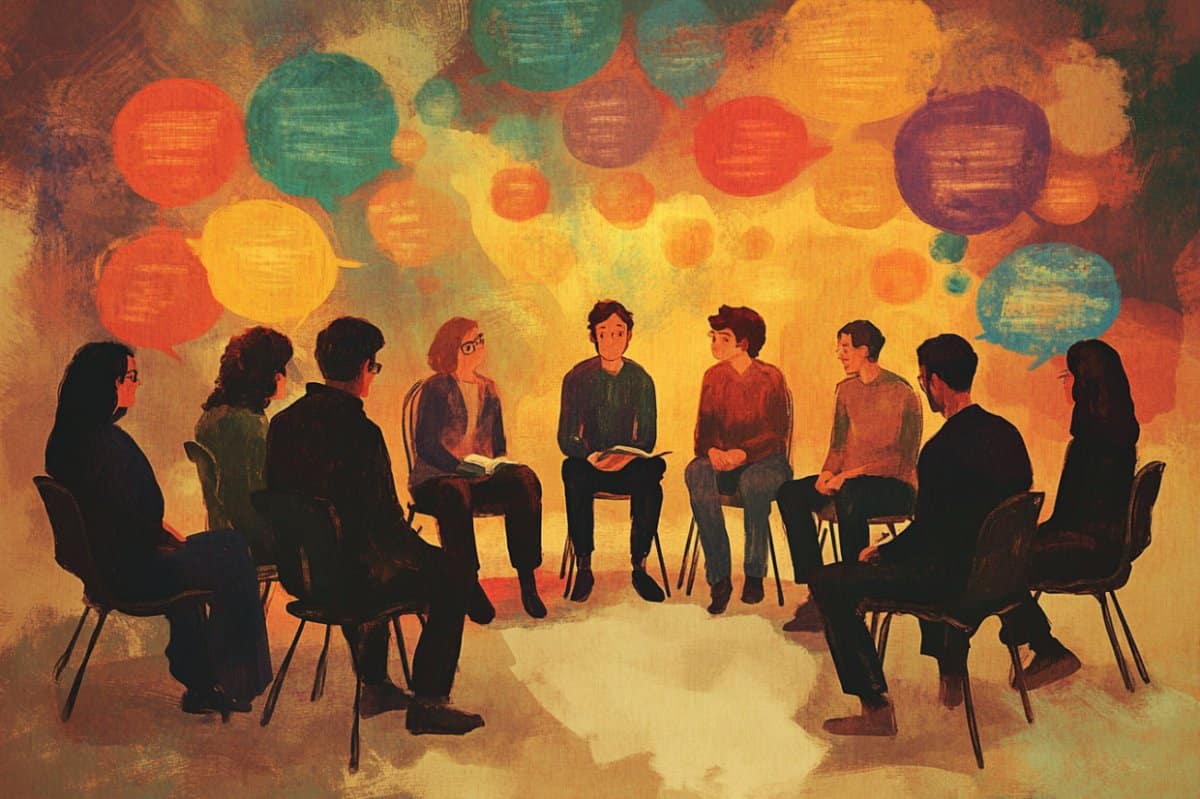 This shows a group of people,