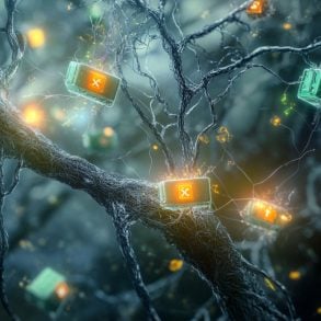 This shows a neuron.
