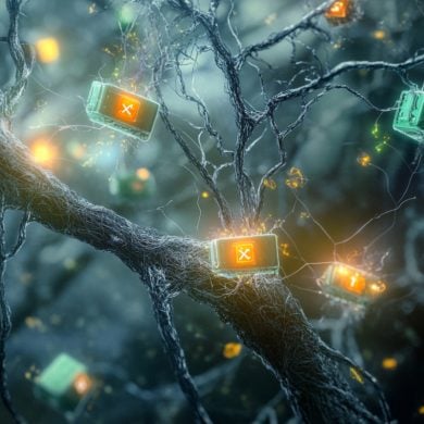This shows a neuron.