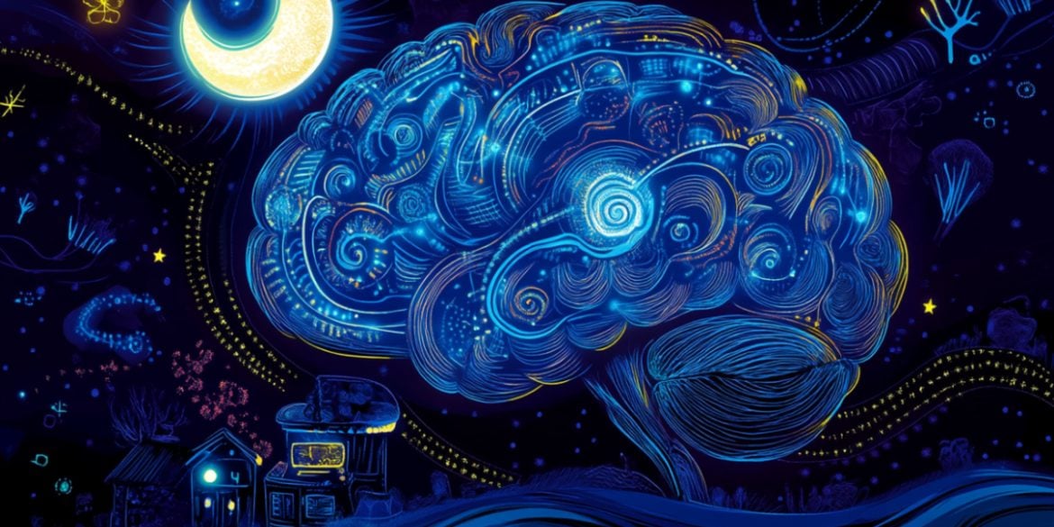 This shows a brain at night.