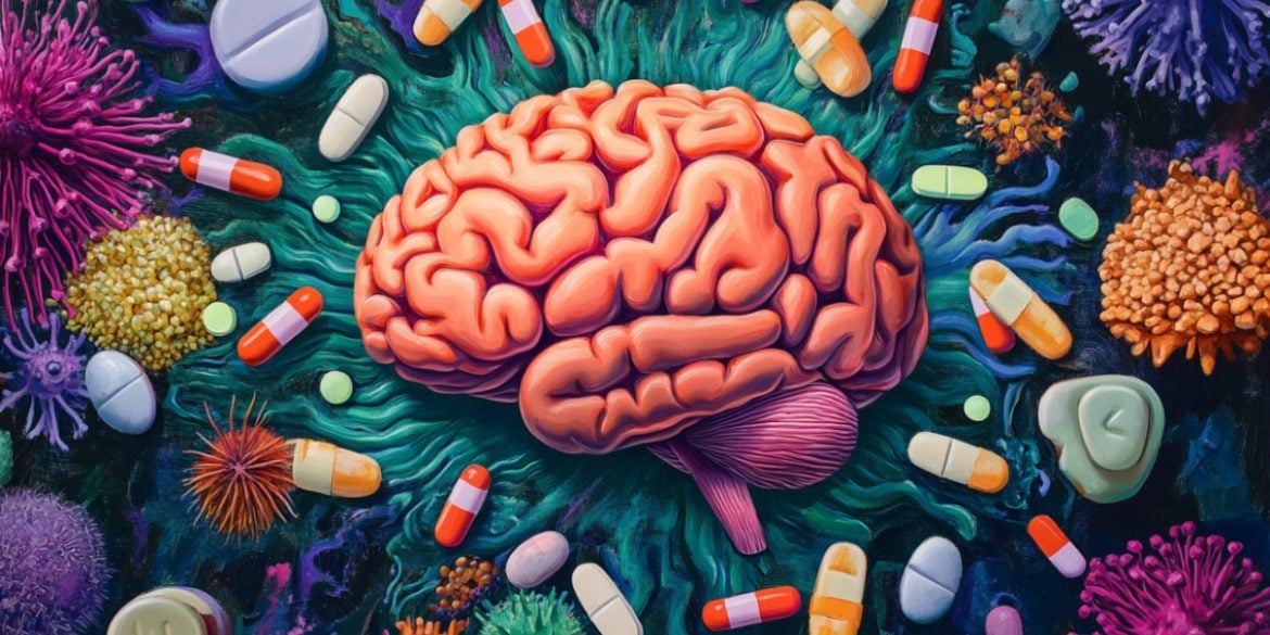 This shows a brain and pills.