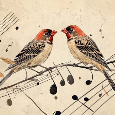 This shows birds and musical notes.