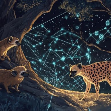This shows different animals in a forest setting.