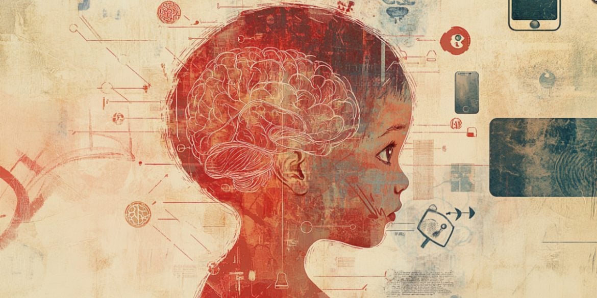 This shows a child's head and a brain.