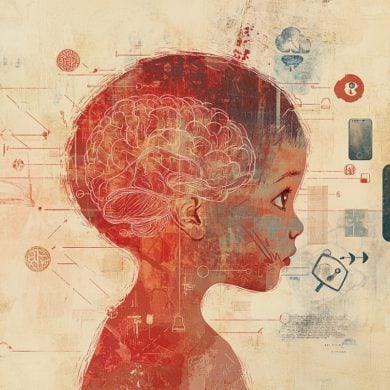 This shows a child's head and a brain.