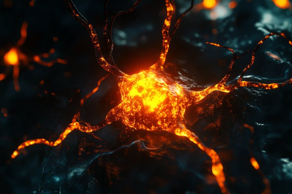 This shows an astrocyte.