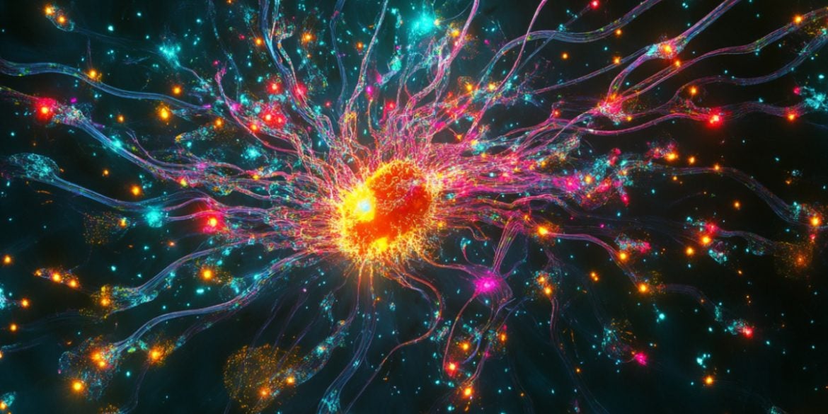 This shows an astrocyte.