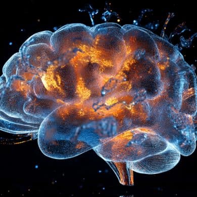 This shows a brain.