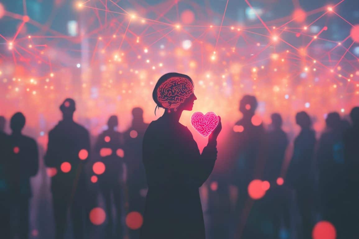 This shows a person in a crowd.