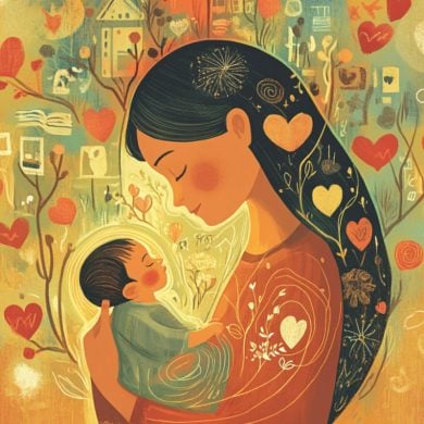 This shows a mom and baby.