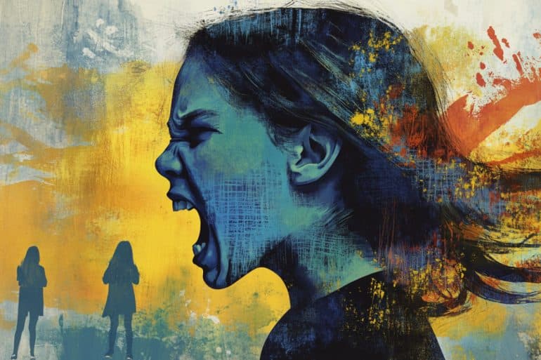 This shows an angry child.