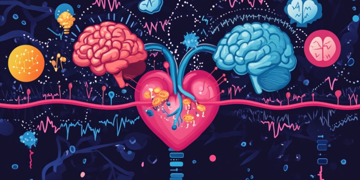 This shows a heart and two brains.