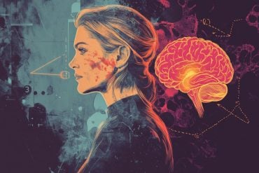 This shows a woman and a brain.