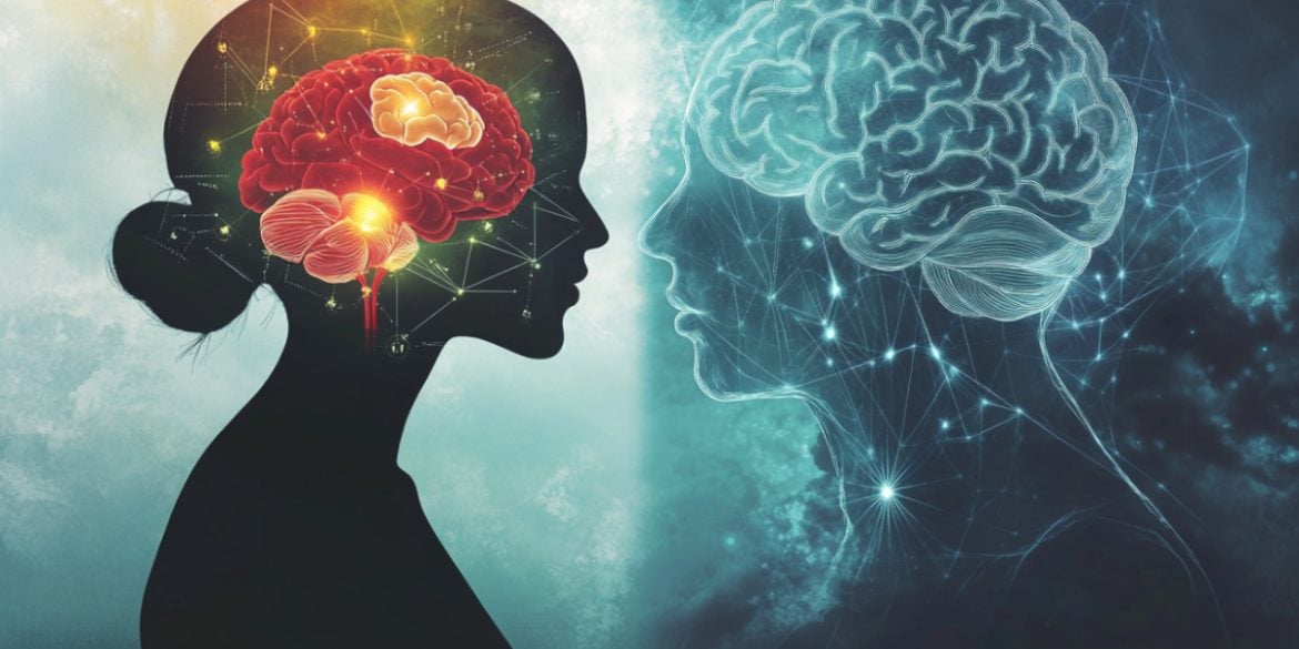 This shows two people and brains.