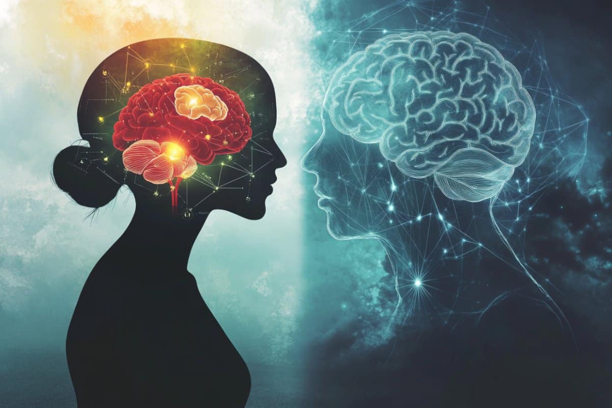 This shows two people and brains.
