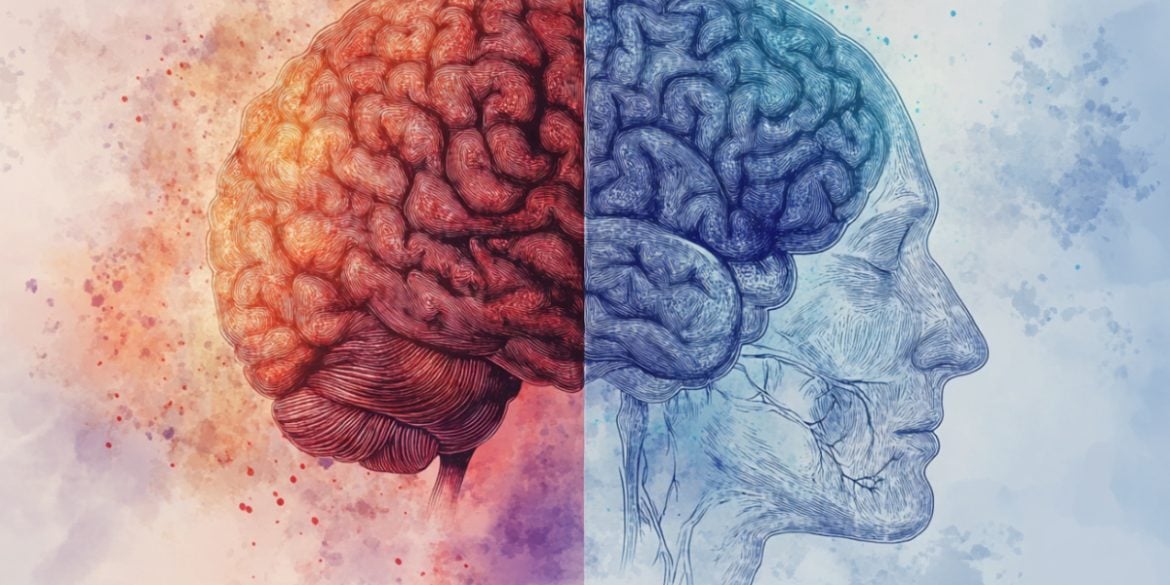 This shows a face and brain.