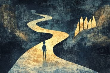 This shows a person on a path.
