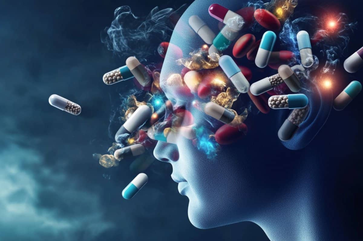 This shows a head and pills.