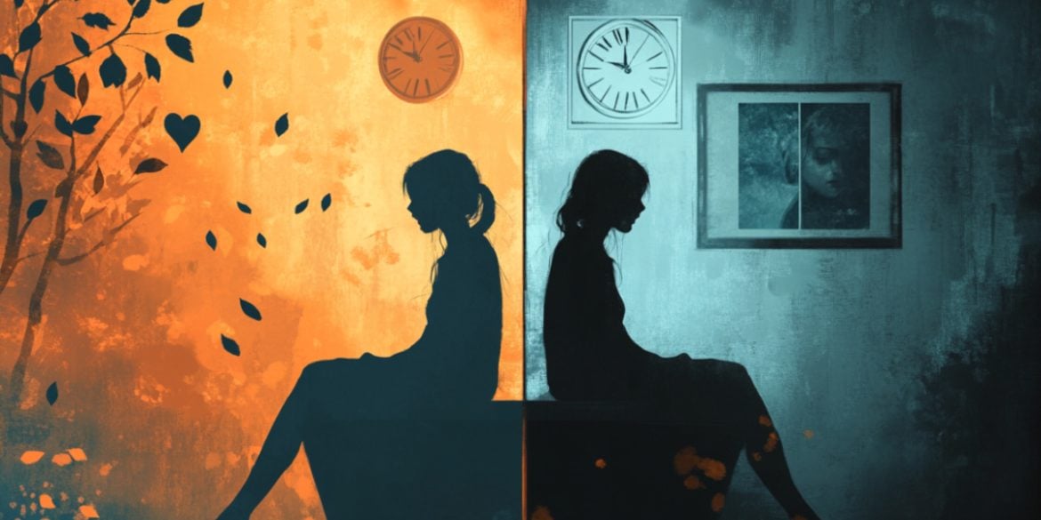 This shows two people sitting and thinking.