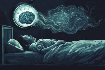 This shows a brain and a person sleeping.