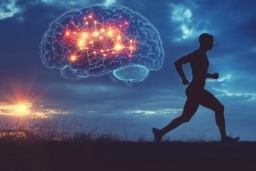 This shows a person running and a brain.