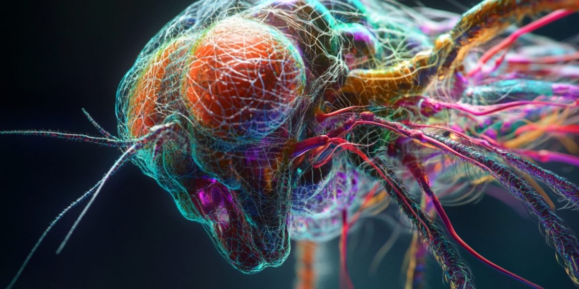 This shows a fruit fly.