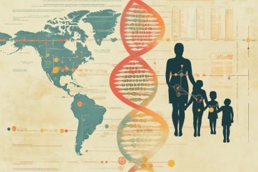 This shows a mom and her kids, and DNA.