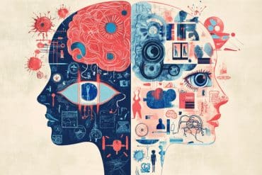 This shows a head looking right, and one looking left.
