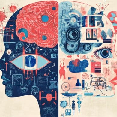This shows a head looking right, and one looking left.